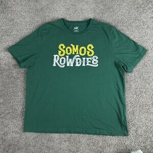 Tampa Bay Rowdies Shirt Mens 2XL Green Somos Soccer Dia De Los Muertos Skull Tee